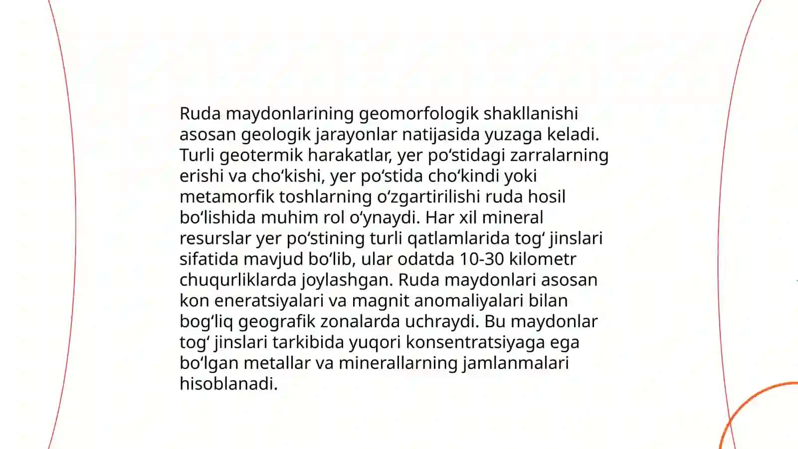 Ruda maydonlarining geomorfologik xususiyatlari taxlili va ahamiyati 3