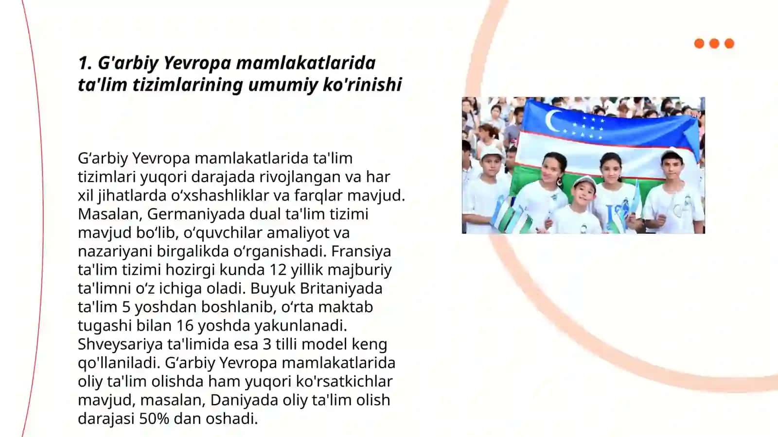 G'arbiy Yevropa mamlakatlarida ta'lim-tarbiya 3