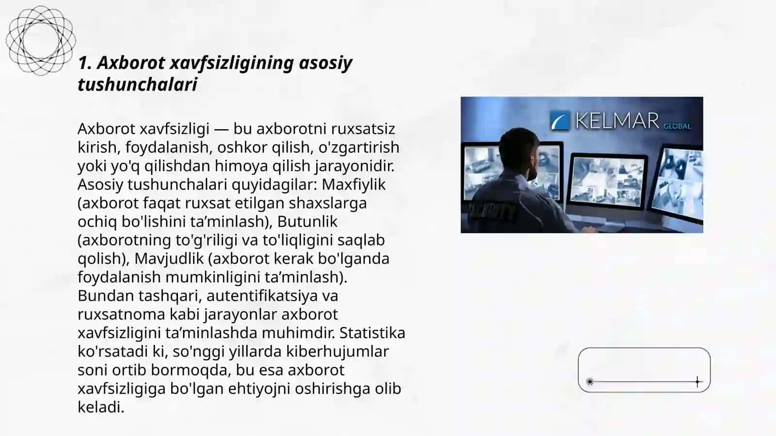 Axborot xavfsizligi va axborotlarni himoyalash usullari 3