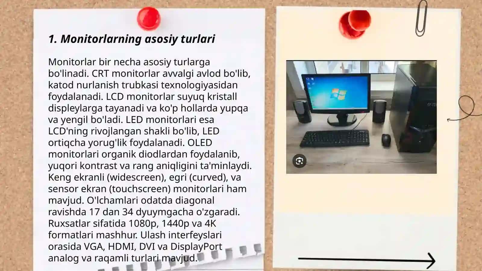 Monitor va sichqoncha qurilmalarining turlari 3