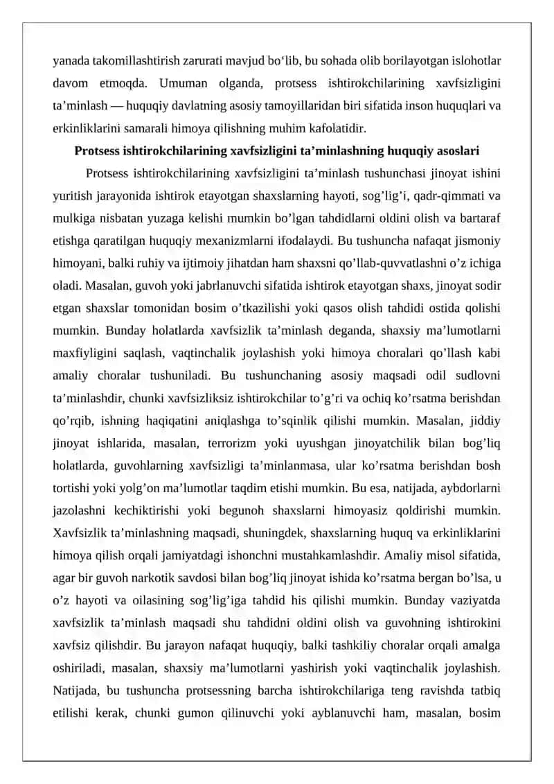Protsess ishtirokchilarining xavfsizligini ta’minlash 3