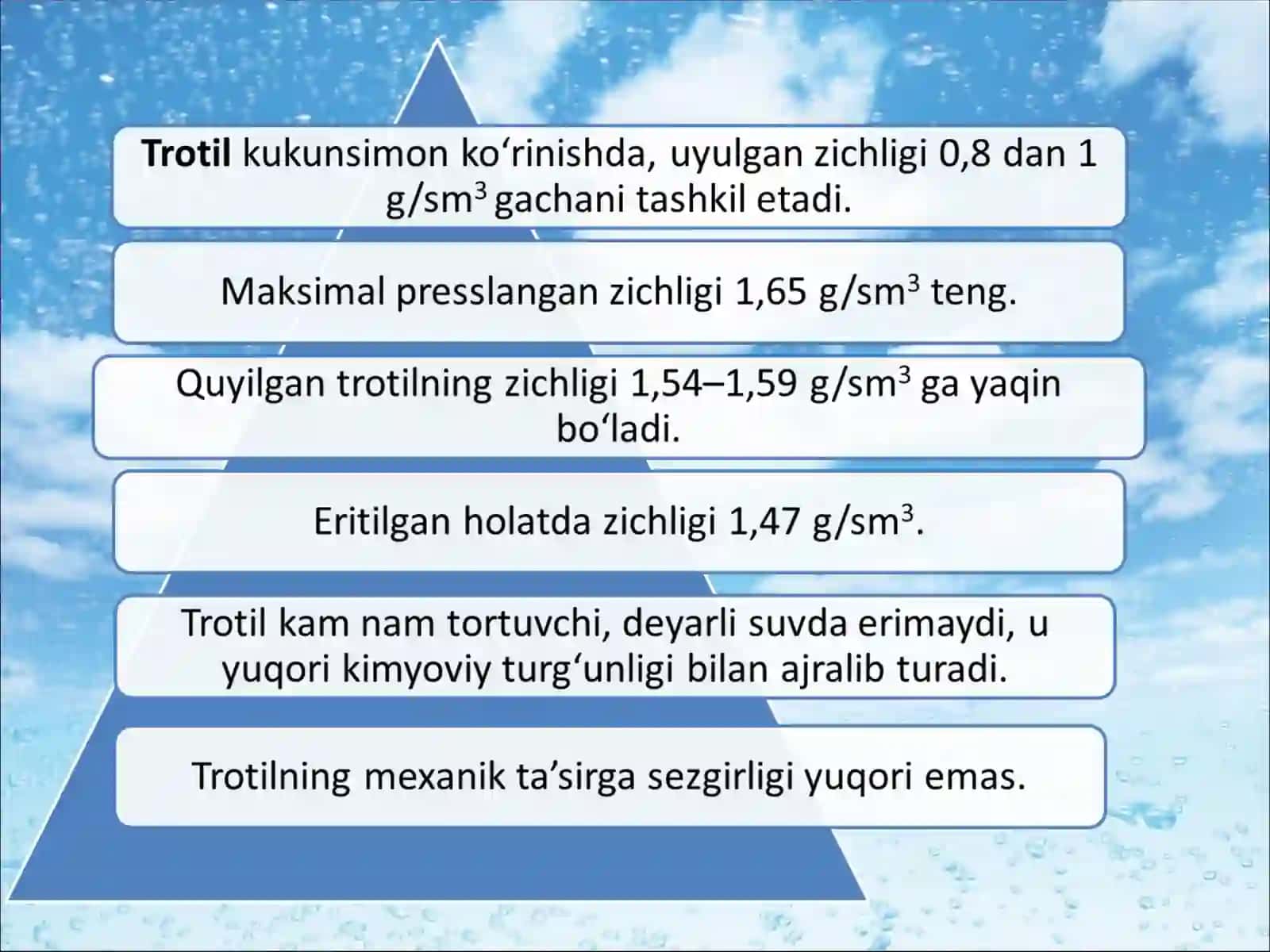 12-MA’RUZA:NITROBIRIKMALI TURIGA MANSUB BIR TARKIBLI PORTLOVCHI MODDALAR 3
