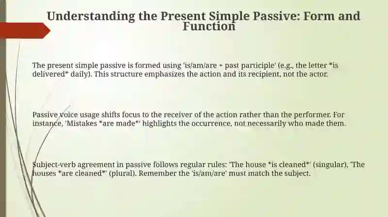 Present simple passive 3