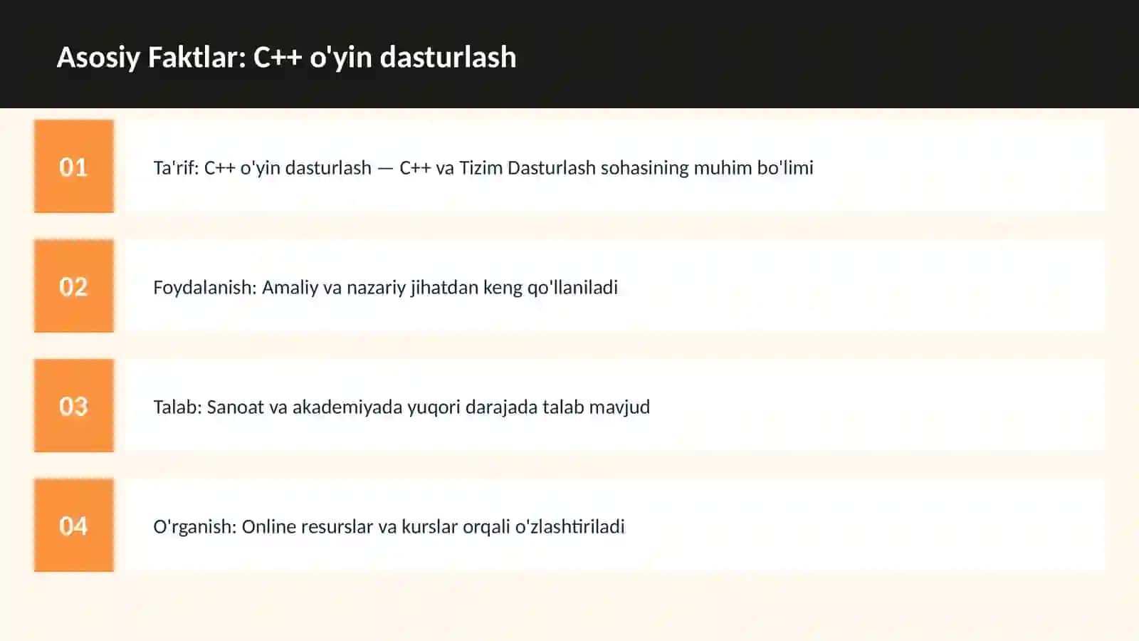 C++ VA TIZIM DASTURLASH 3