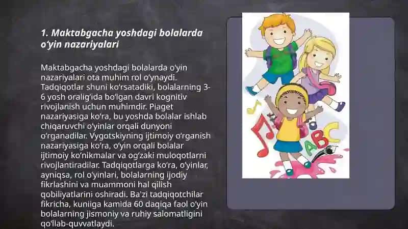 Maktabgacha yoshdagi bolalarda oʻyin nazariyalari 3