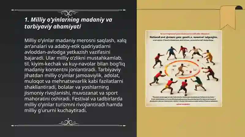 Milliy va harakatli o‘yinlarning ahamiyati, mazmuni va klassifikasiyasi 3