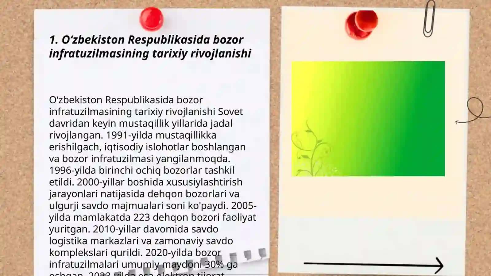 O’zbekiston Respublikasida bozor infratuzilmasining shakllanishi 3