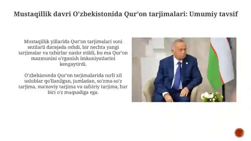 Mustaqillik davri O'zbekistonida Qur'on tarjimalari: Umumiy tavsif 3