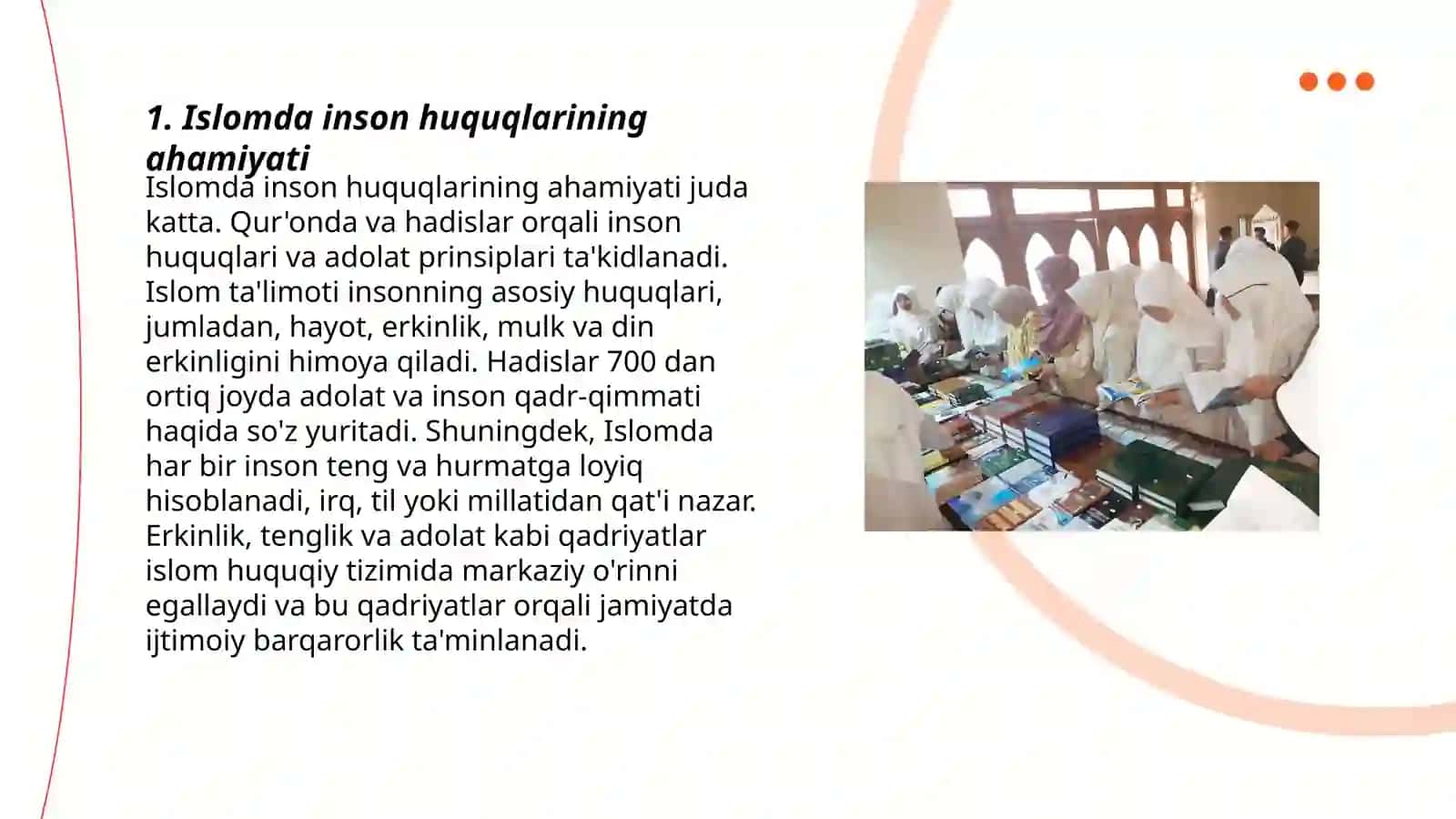 Islomda inson huquqlari himoyasi ijtimoiy tenglik adolat va tolerantlik 3