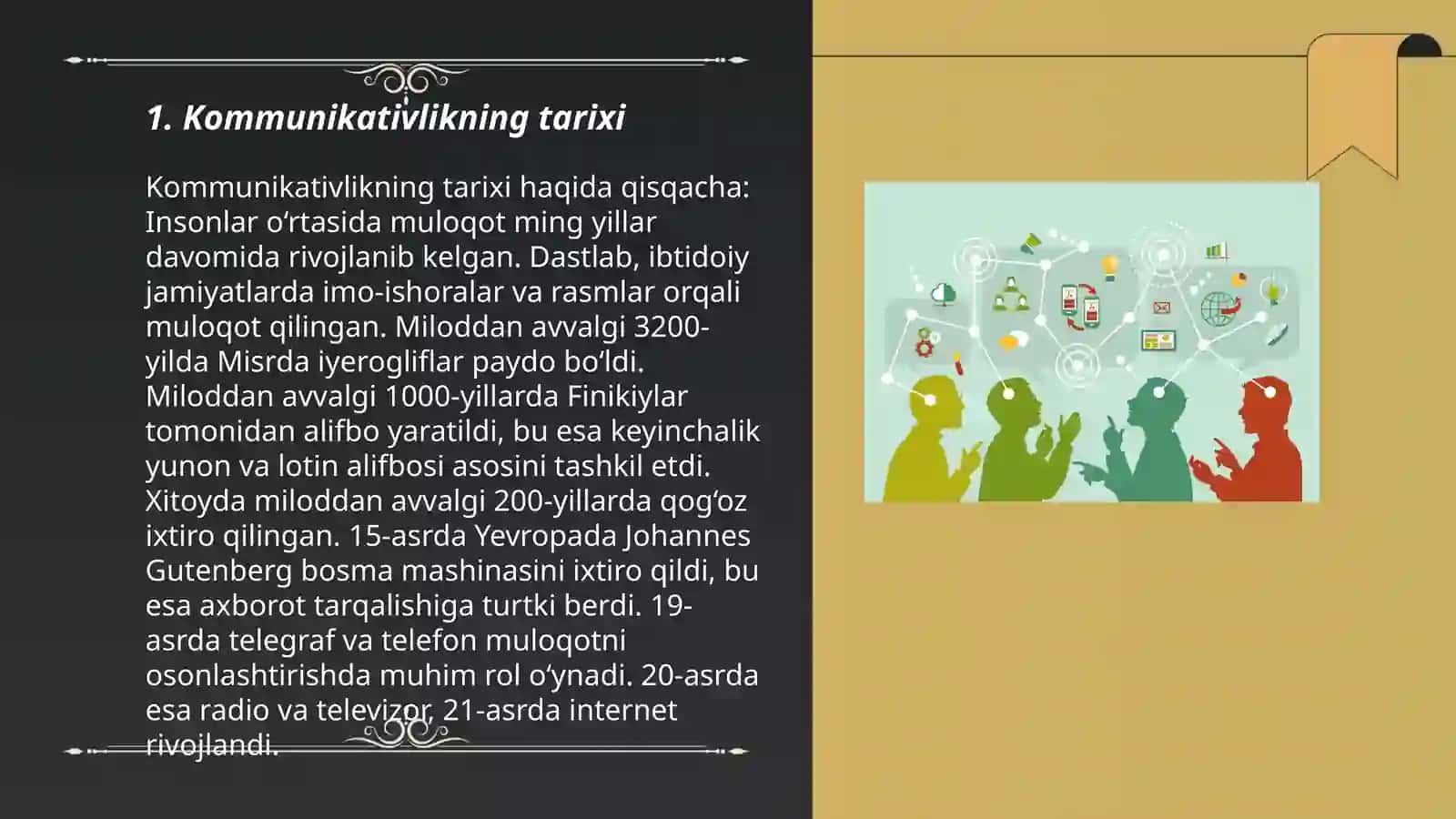 Kommunikativlikning tarixi 3
