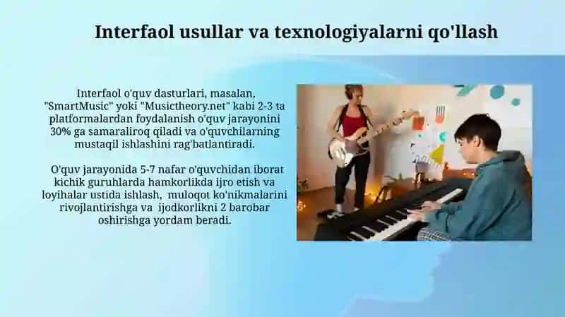 Musiqa mashg‘ulotlarida integrallashgan mashg‘ulotlarni tashkil etish metodikasi 3