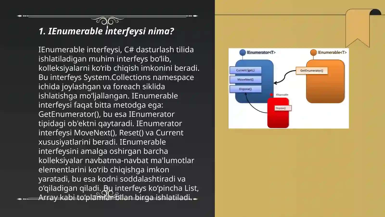 IEnumerable va IEnumerator interfeyslari 3