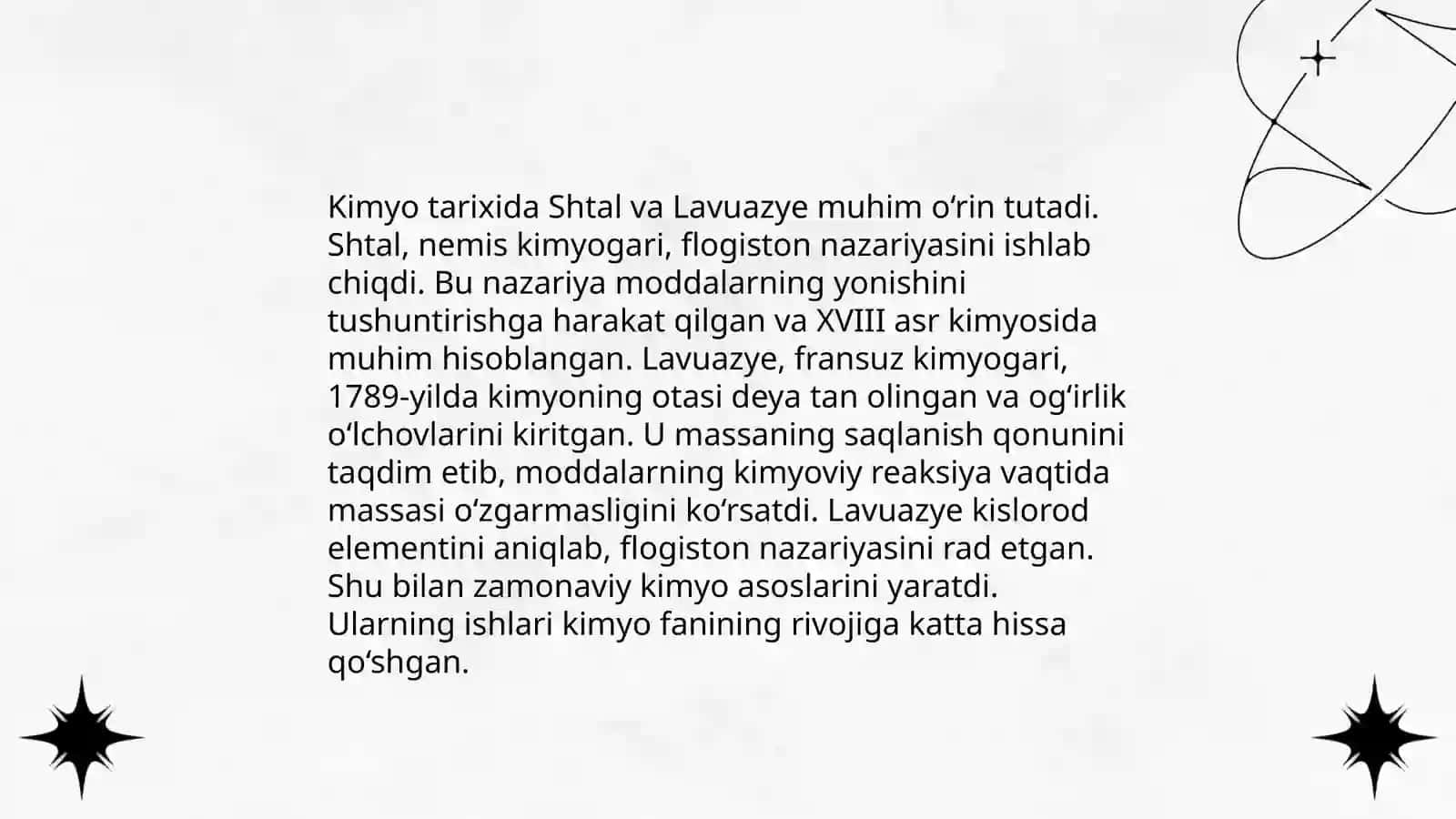 Shtal va Lavuazye g'oyalari o'rtasidagi kurash 3