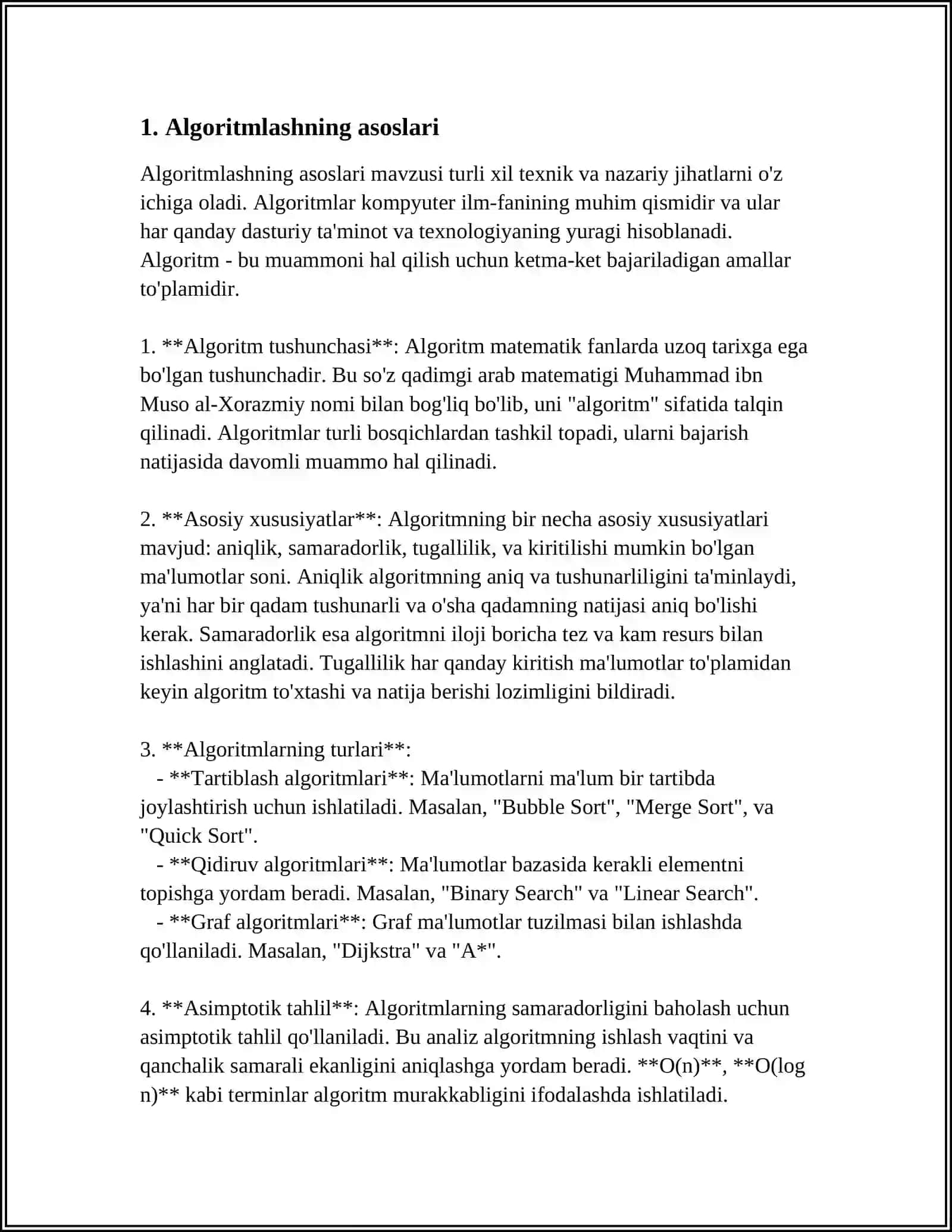 Algoritmlashning asoslari 3