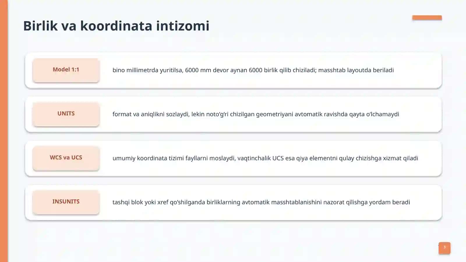 AutoCAD’da qurilishchizmalarini tayyorlash 3