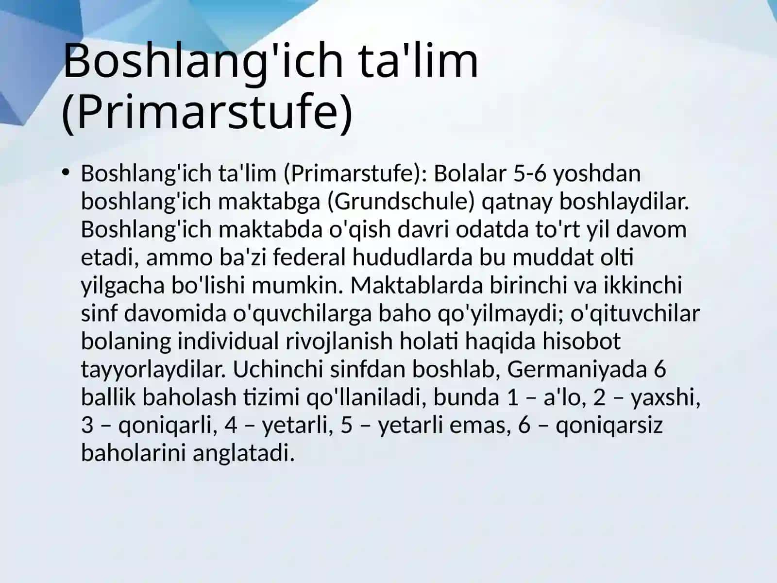 Germaniya davlati ta'lim tizimining bugungi kundagi rivoji. 3