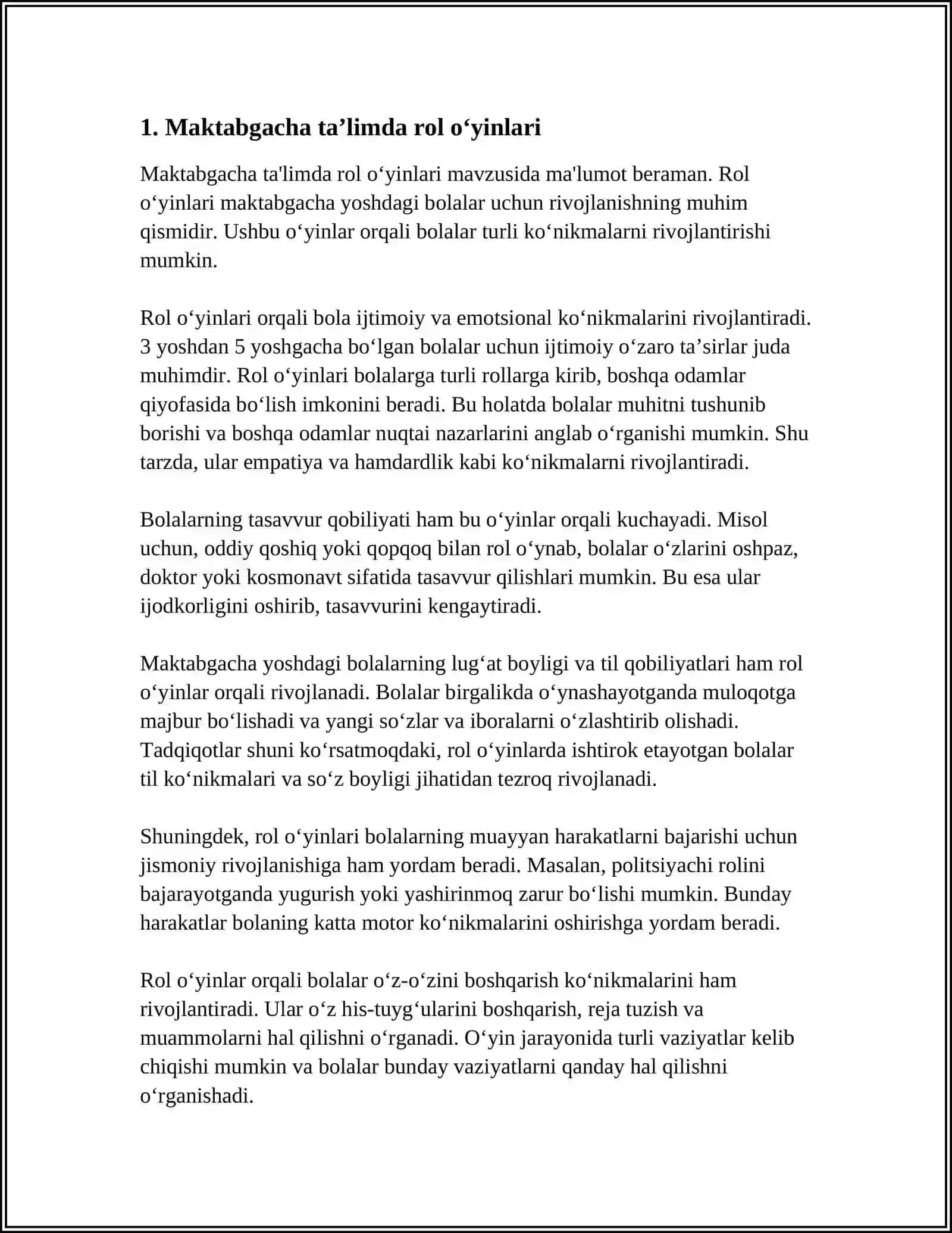 MAKTABGACHA TALIMDA BOLALAR ÒYINLARI 3
