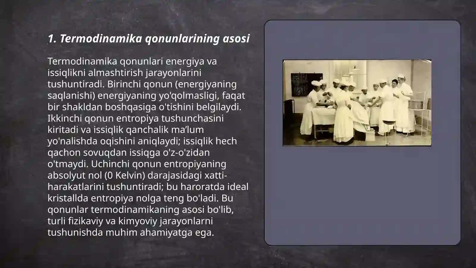 Termodinamika qonunlari va uni tibbiyotdagi ahamiyati 3