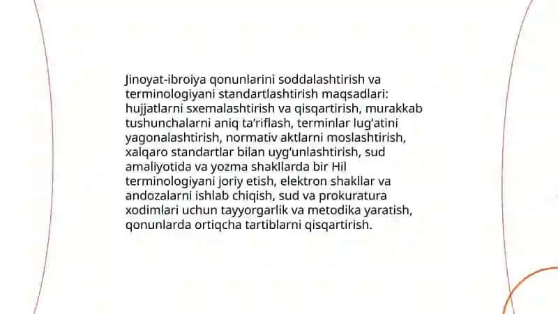 Jinoyat-ibroiya qonunchiligini takomillashtirishning asosiy yoʻnalishlari 3