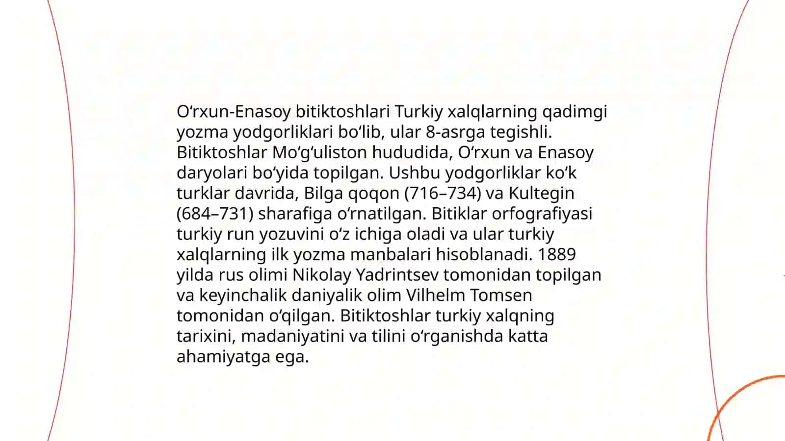O‘rxun-Enasoy bitiktoshlari slayd tayyorlash 3