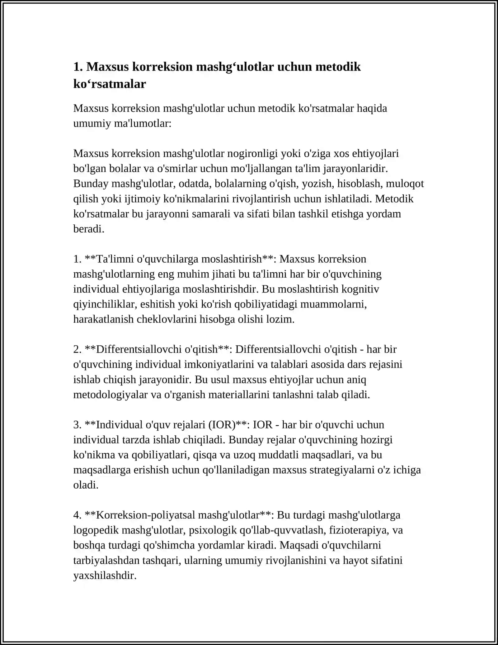 MAXSUS KORREKSION MASHĞULOT ISHLANMALARINI TAYYORLASH 3
