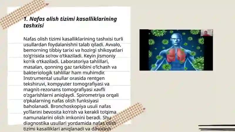 Nafas olish sisstemasi kasalliklaridaa bemorlarni kuzatish va parvarish qilish 3