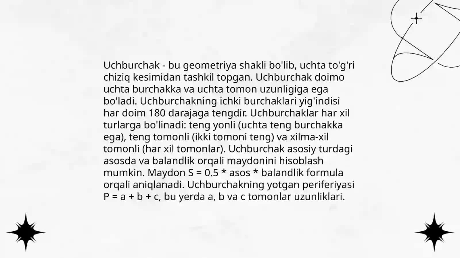 Uchburchakning ta'rifi 3