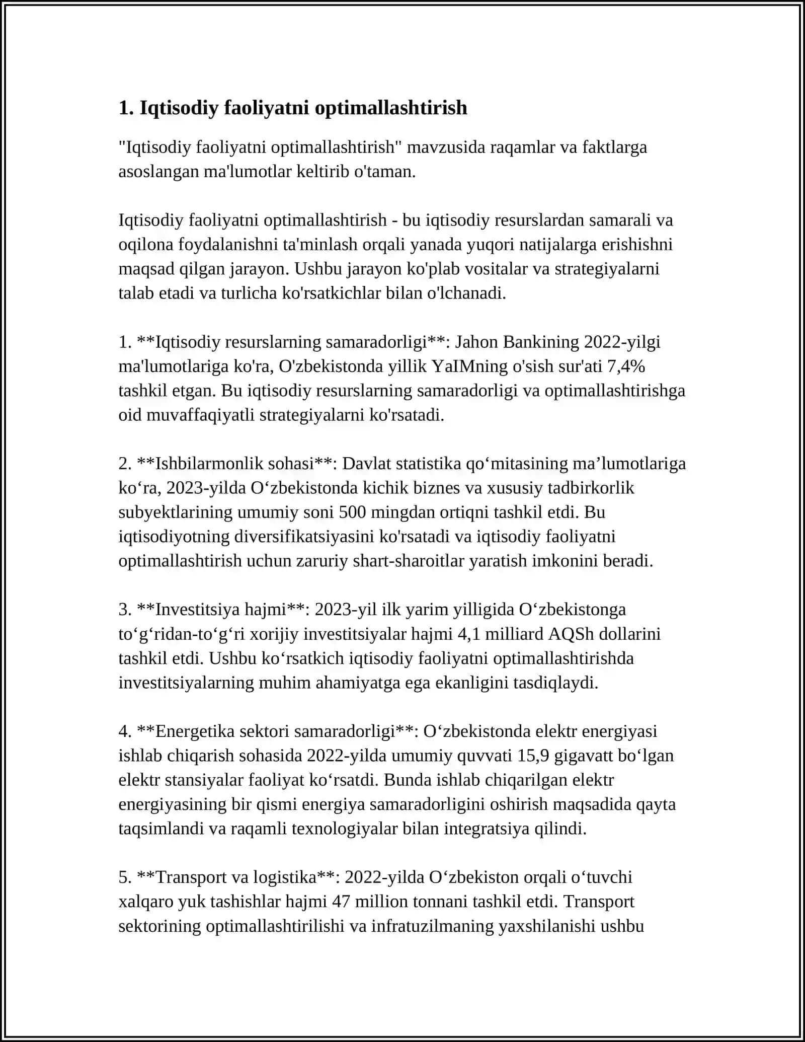 XUFYONA IQTISODIY FAOLIYATNI MINIMALLASHTIRISH YO'LLARI 3
