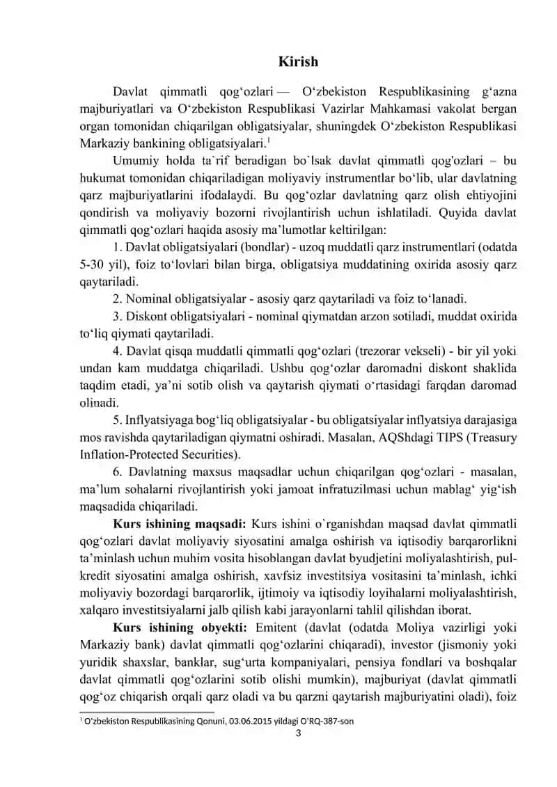 Davlat qimmatli qog'ozlar iqtisodiy mohiyati va qo'llanish xususiyatlari 3