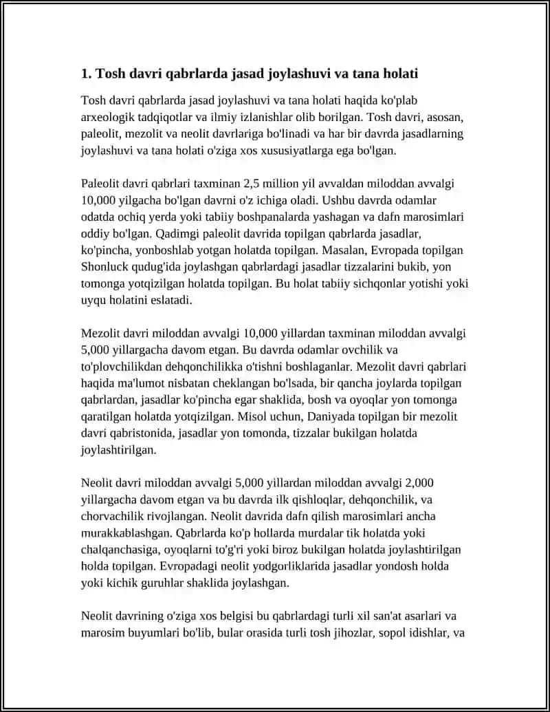 Tosh davri dafn marosimlarini qabrlarda aks ettirilishi 3