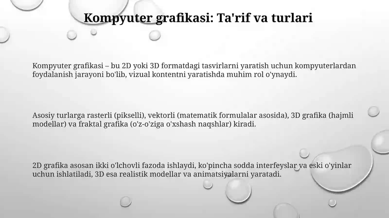Kompyuter grafikasi va uning turlari 3
