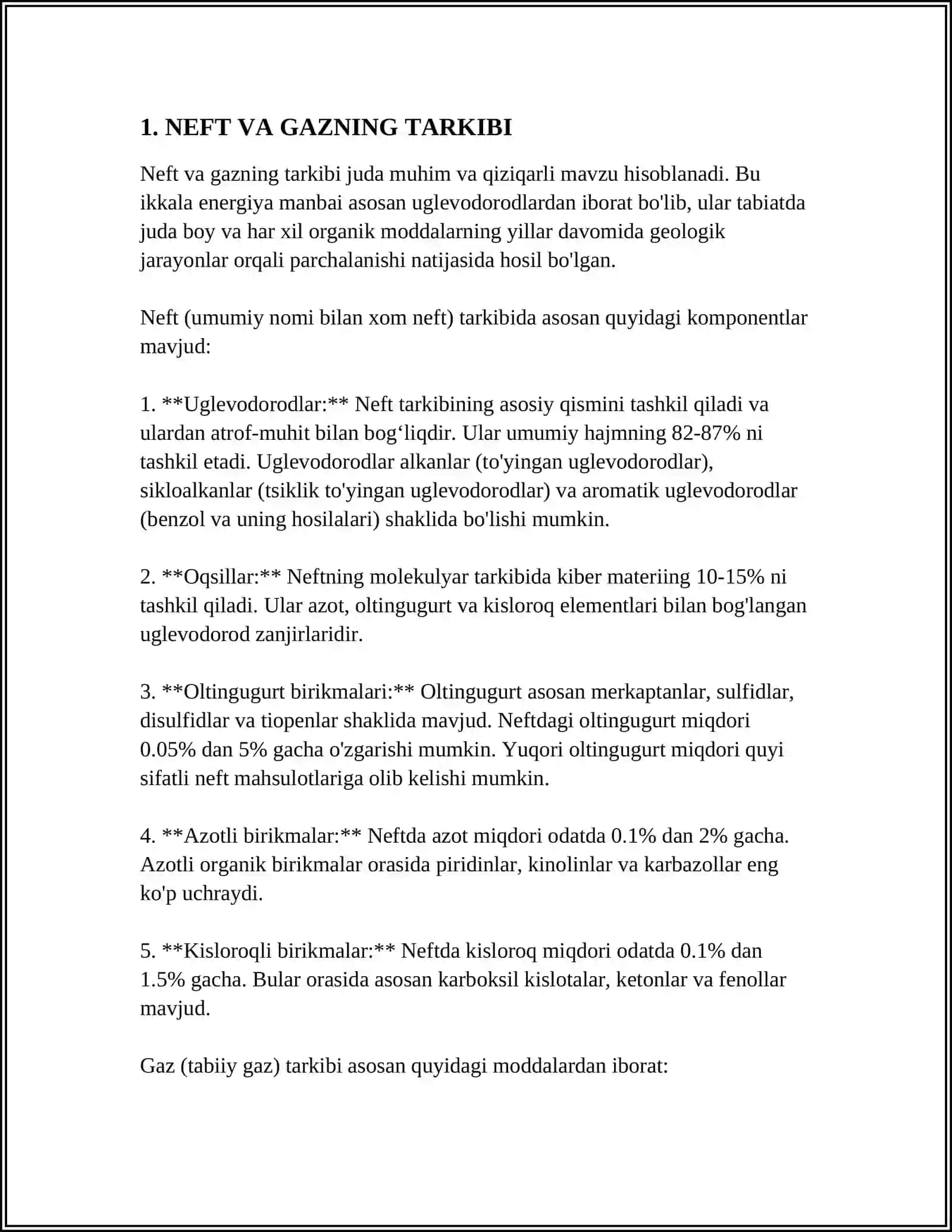 NEFT VA GAZNING QOPQOQ JINSLARI 3