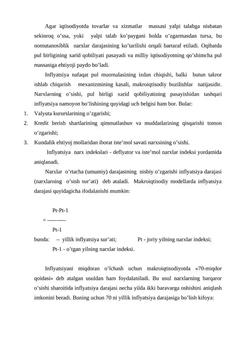 Inflyatsiya va ishsizlik o'rtasidagi bog'liqlikni tahlil qilish Fillips egri chiziqli 3