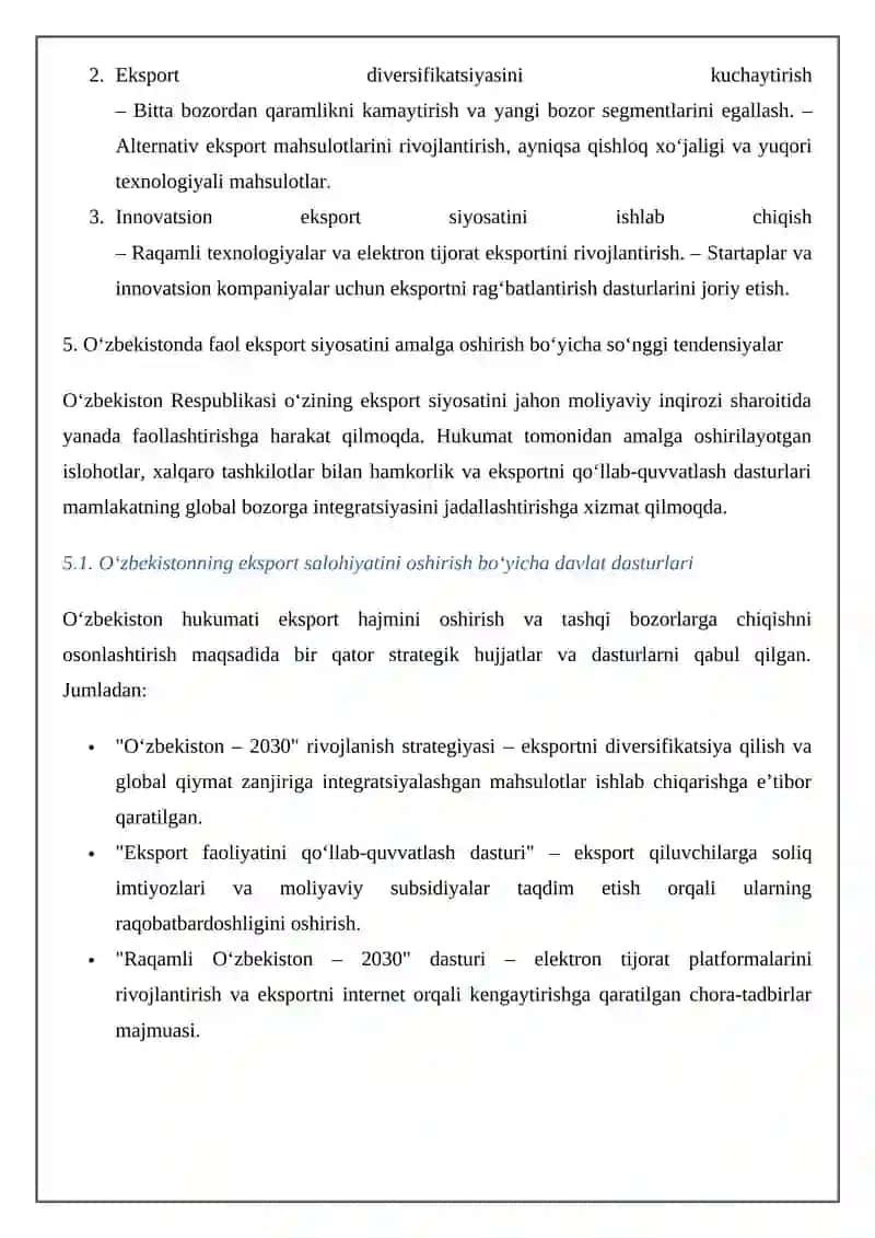 Jahon moliyaviy-iqtisodiy inqirozi namon davom etayotgan sharoitda davlatning faol eksport siyosatiniamalga oshirish mexanizmi 3