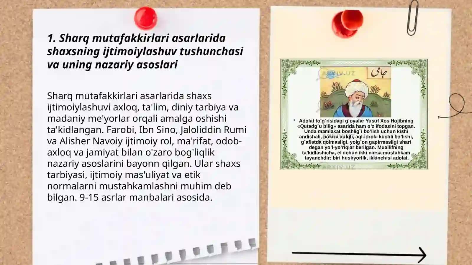 Sharq mutafakkirlari asarlarida shaxs ijtimoiylashuv masalalarini yoritilishi 3