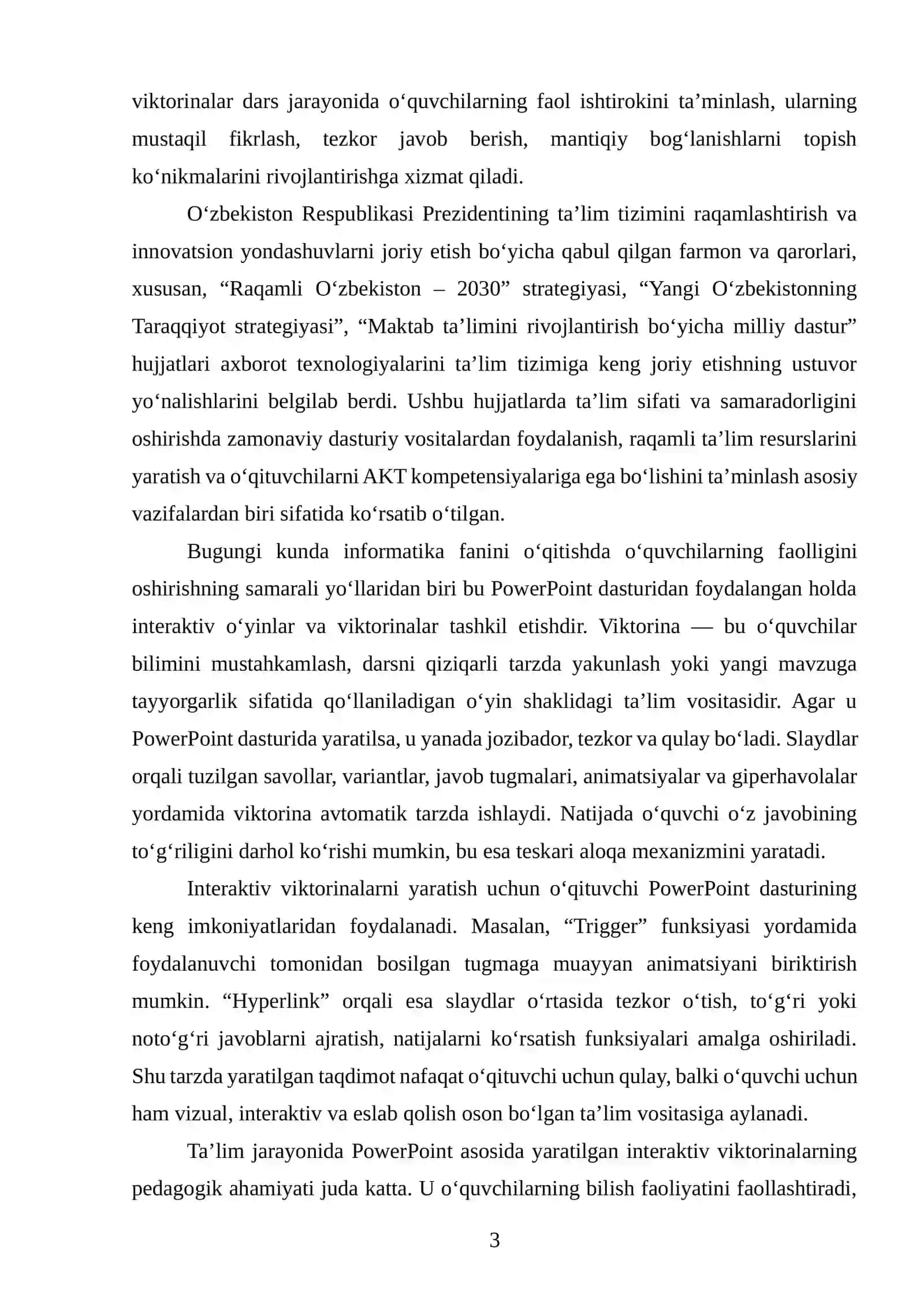 PowerPoint dasturida interaktiv taqdimotlar yaratishning nazariy asoslari 3
