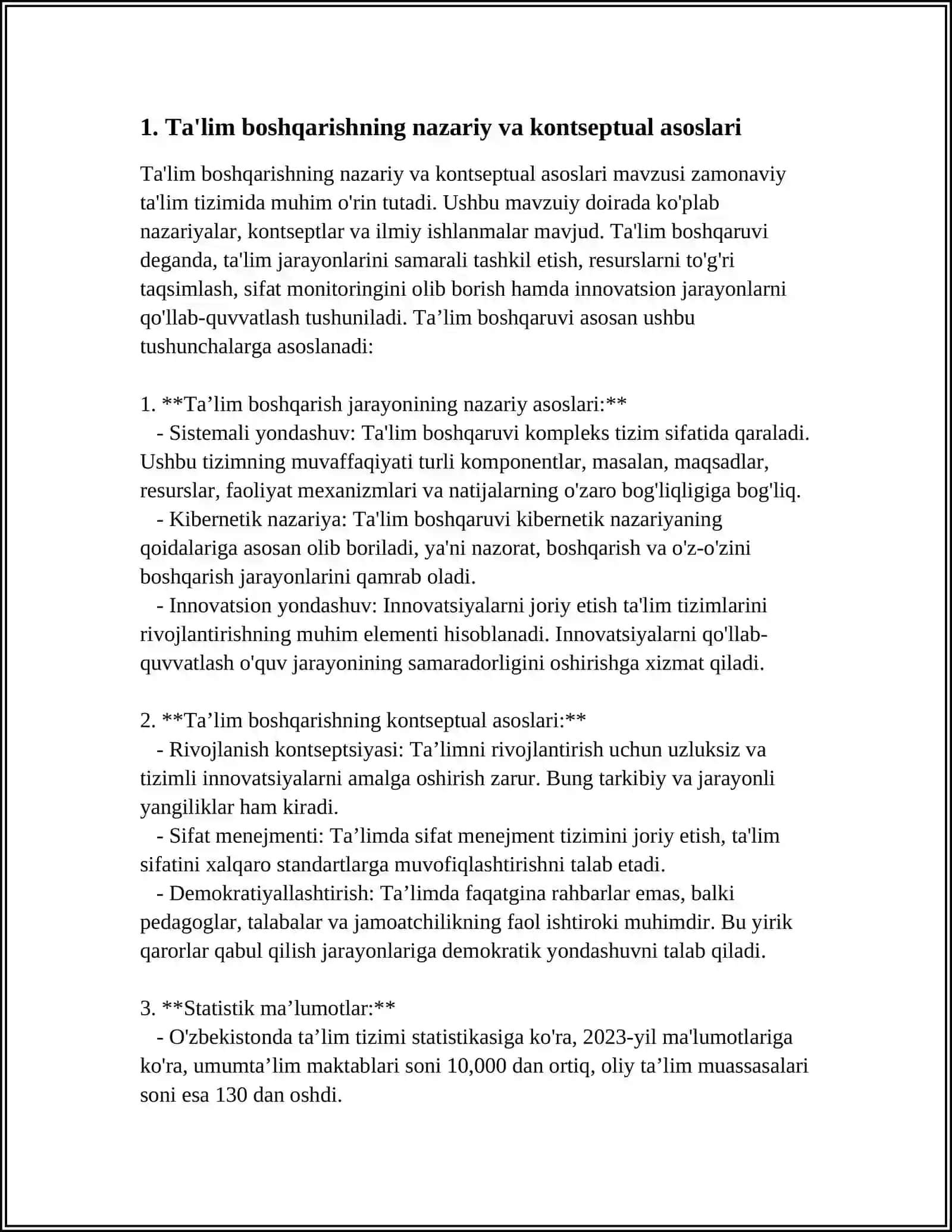 TALIMNI BOSHQARISHNING UMUMIY TAMOYILLARI VA MEXANIZMLARI 3