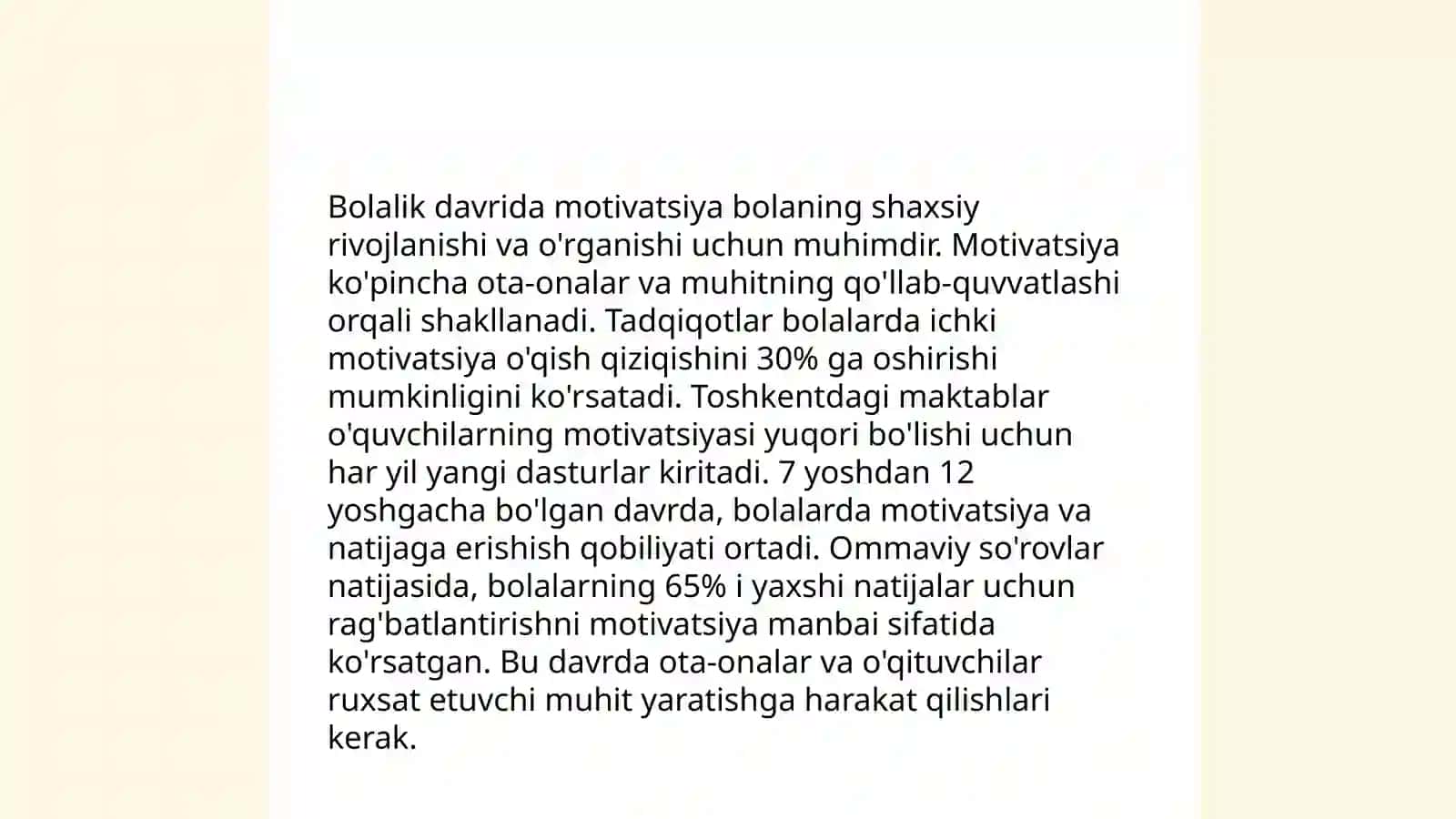 Bolalik davrida motivatsiya 3