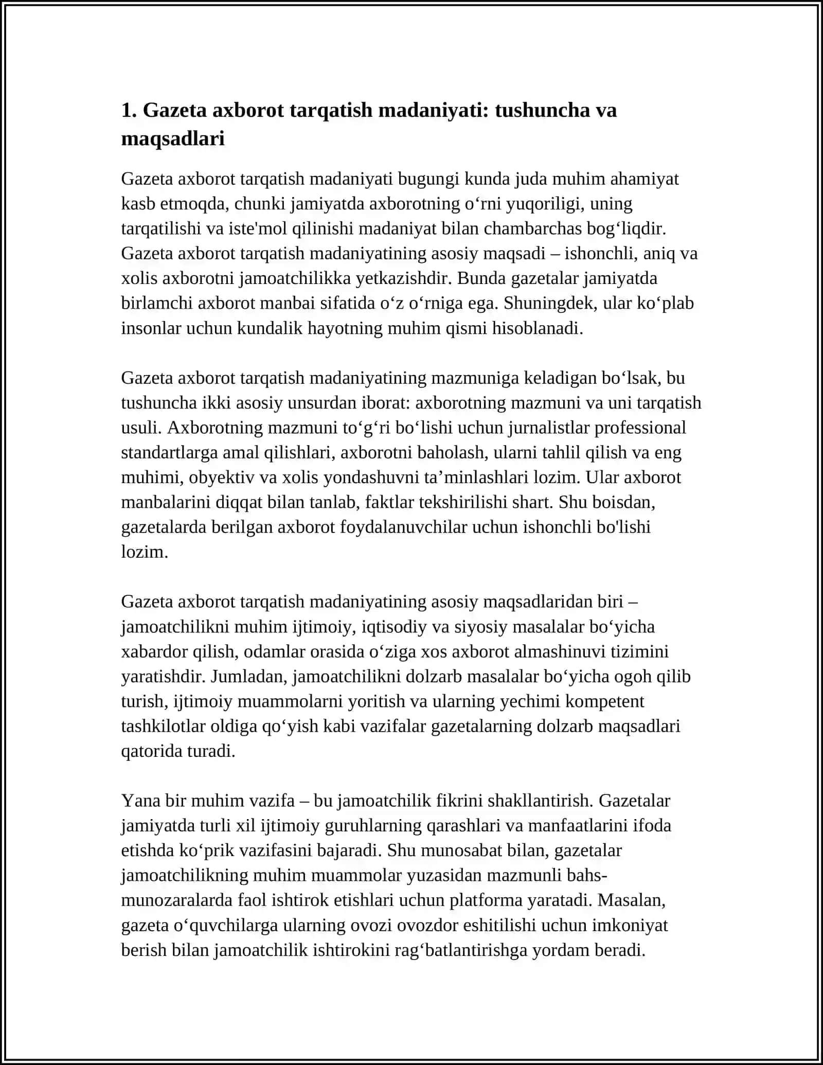 GAZETA AXBOROT TARQATISH MADANIYATINING MAQSAD VA VAZIFALARI 3