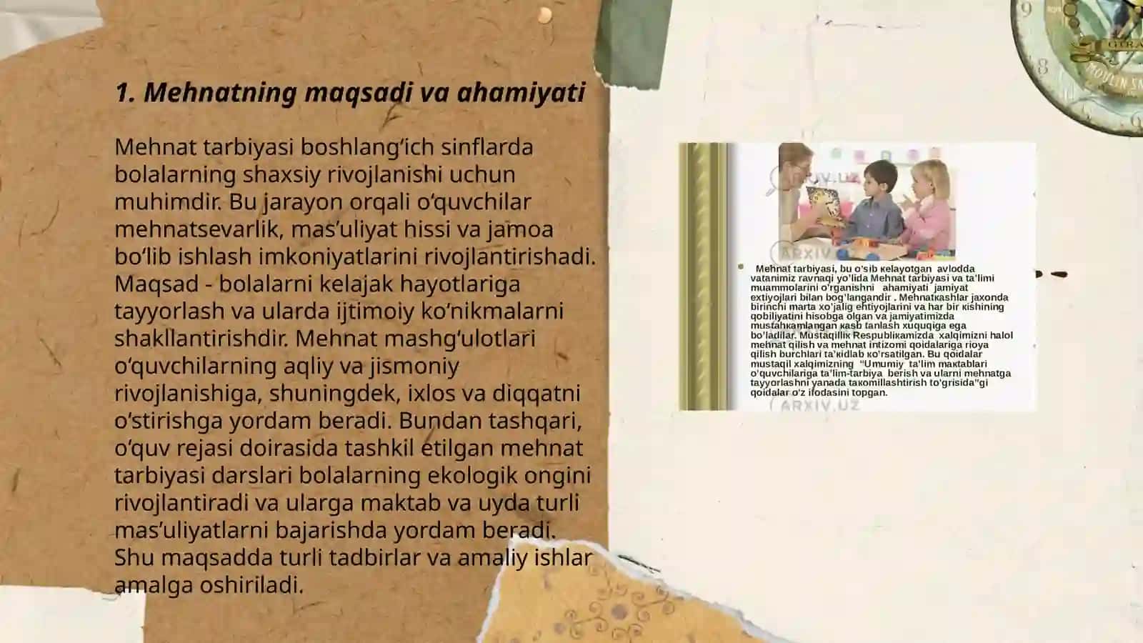 BOSHLANG'CHI SINFLARDA MEHNAT TARBIYASINING VAZIFALARI 3