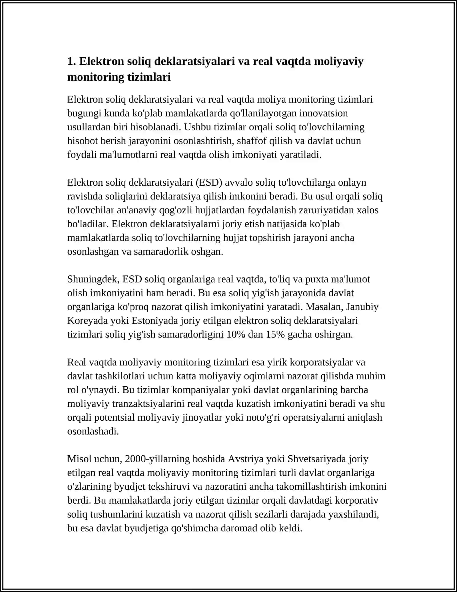 SOLIQ TIZIMDA MOLIYAVIY MONITORING VA SOLIQ NAZORATINING SAMARADORLIGINI OSHIRISH USULLARI 3