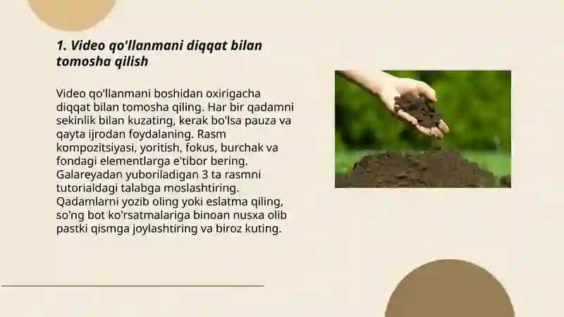Yuqoridagi video qo'llanmani ko'ring va shu asosida rasm yuboring(Galareyadan ham yuborishingiz mumkin!) 3
