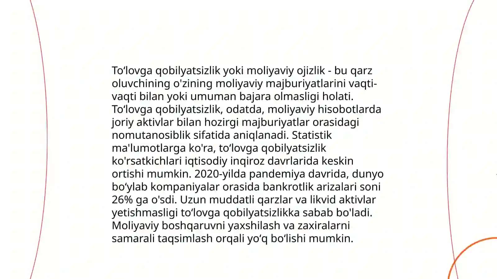 To'lovga qobilyatsizlik tushunchasi 3