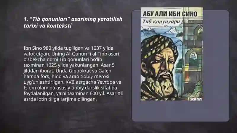 Tib qonunlari asarining olamshumul ahamiyati 3