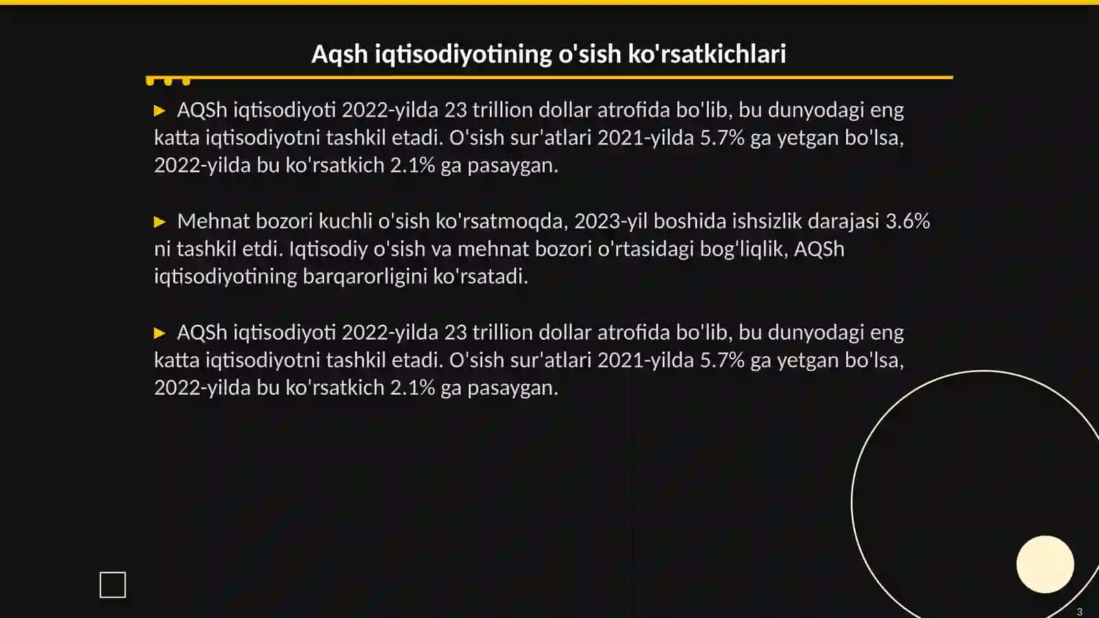 Aqsh iqtisodiyotining zamonaviy xususiyatlari 3