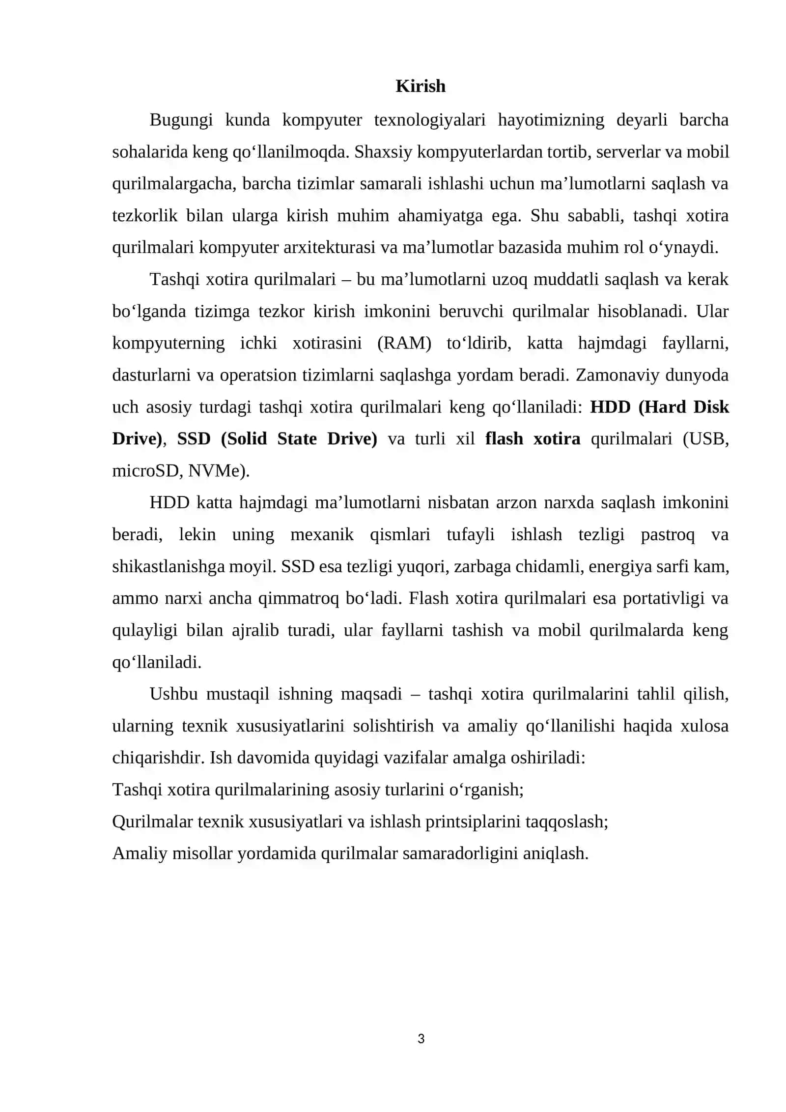 Tashqi Xotira Qurilmalari (HDD, SSD, Flash) 3