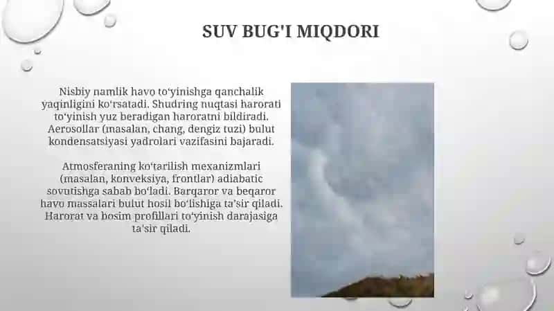 Bulutlarning hosil boʻlishining fizik meteoroligik sharoitlari 3