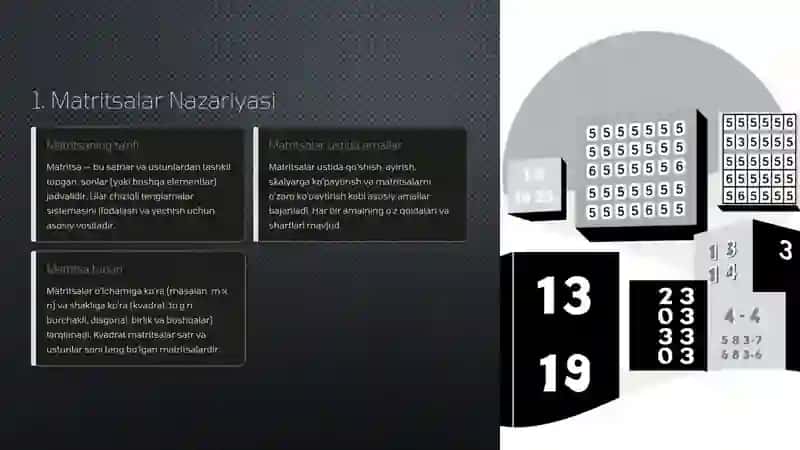 Matritsalar va Determinantlar Nazariyasi: Asosiy Tushunchalar 3