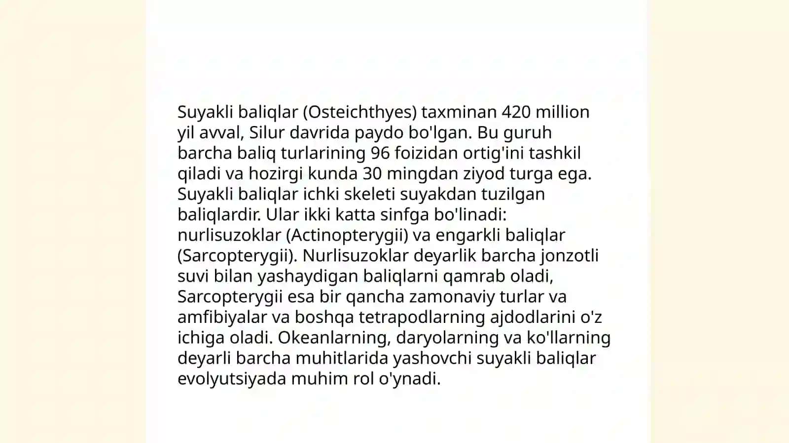 Suyakli baliqlarning kelib chiqishi, sistematikasi va evolyutsiyasi 3