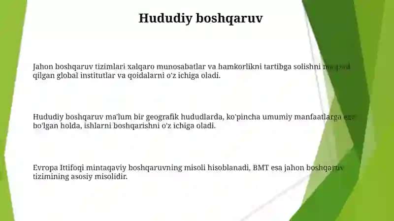 Dunyo davlatlarini boshqaruv tizimlari 3
